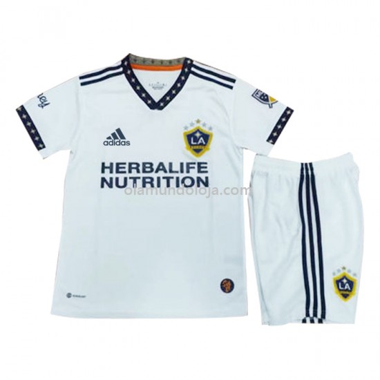 Camisola Los Angeles Galaxy Criança Equipamento Primeiro 2022-2023 Manga Corta